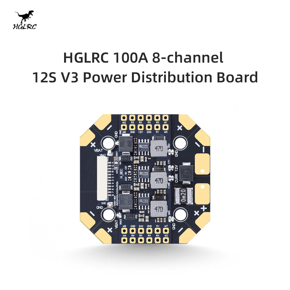 HGLRC 100A 8-channel 12S V3 Power Distribution Board