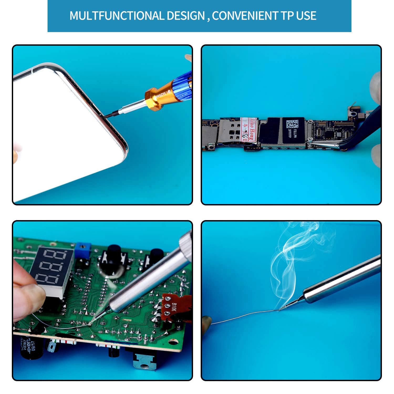 Kaisi S-160 Heat Resistant Silicone Magnetic Soldering Work Mat - 13 - Blue for fpv drones 7