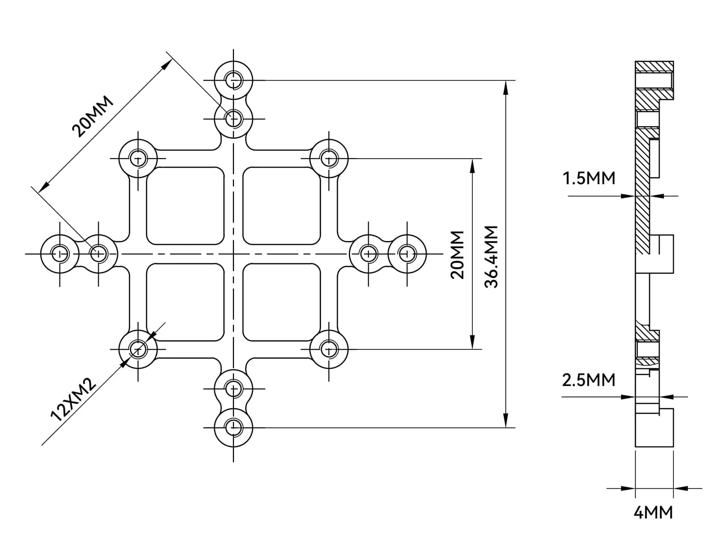 BetaFPV CNC Vista Adapter For Whoops for fpv drones 5