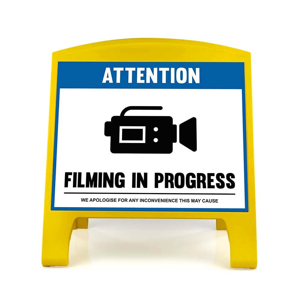 Warning Sign - Large - Filming In Progress - English for fpv drones 3