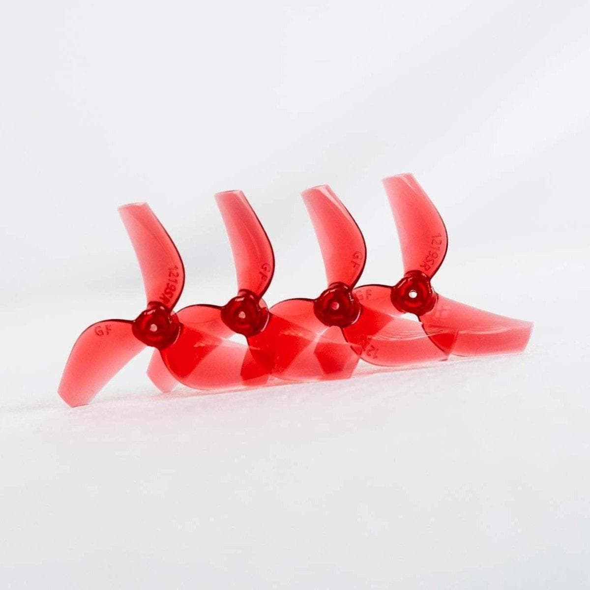 Gemfan 1219S 31mm Tri-Blade Propeller for 0.8mm/1mm Shaft NY (8 Pack) - Choose Shaft/Color for fpv drones 1