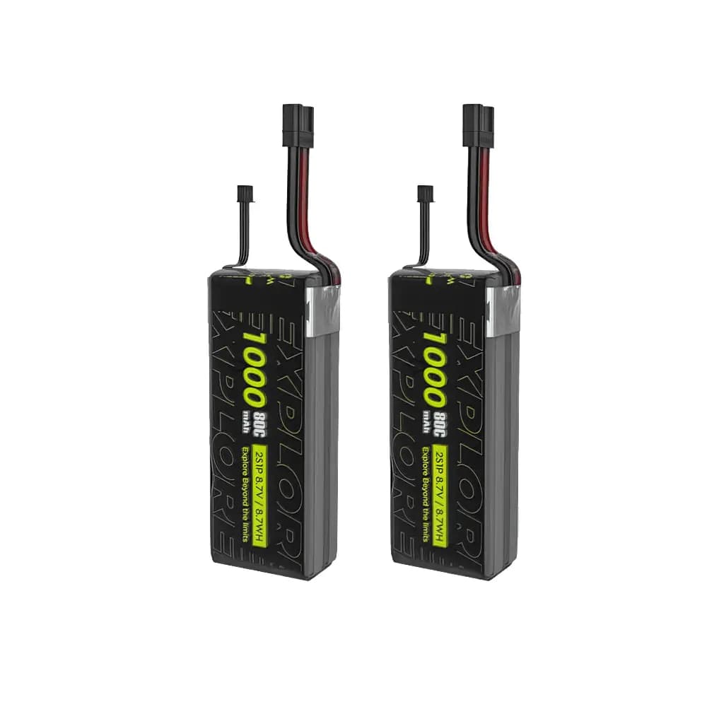 Flywoo Explorer 1000mAh HV 2S 80C LiPo Battery (2pcs) - XT30 - 2