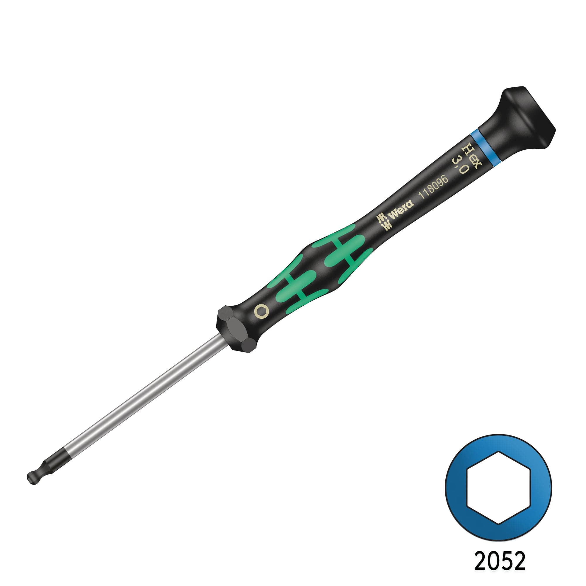 Wera 2052 3mm x 60mm Ball End Hex Precision Screw Driver 05118096001 for fpv drones