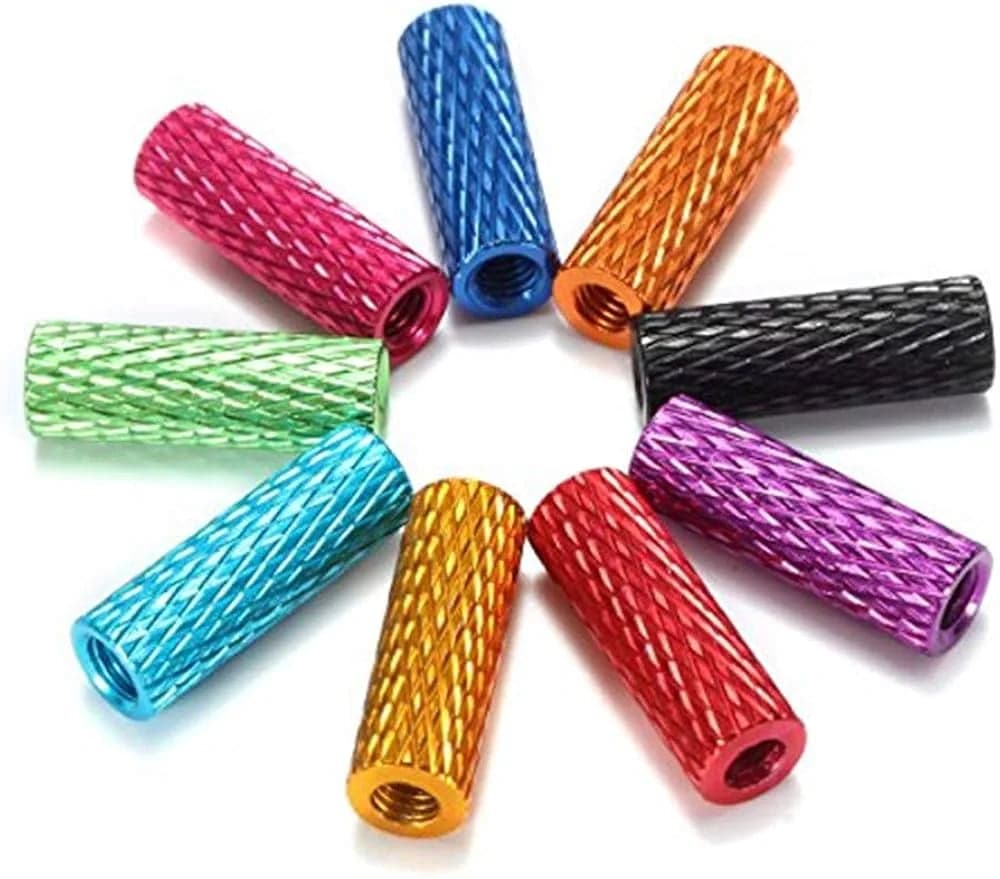10pc M3 Knurled Standoffs Coloured Aluminium Pack for fpv drones 11