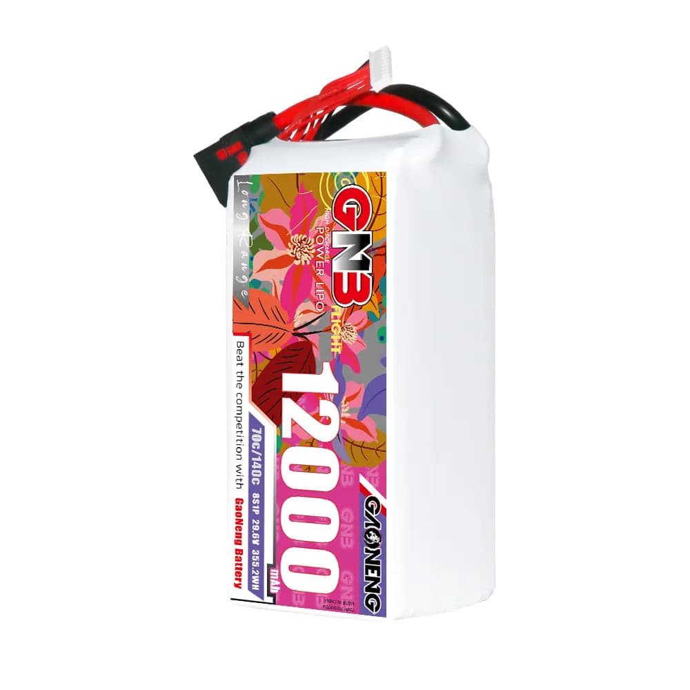 GAONENG GNB 8S1P 29.6V 12000mAh 70C RC LiPo Battery QS8 [DG] for fpv drones 6