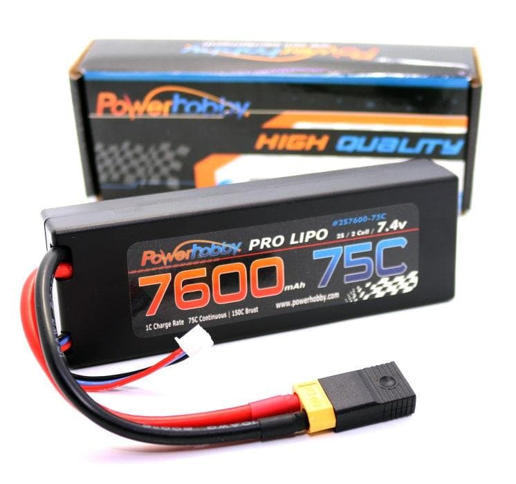 Powerhobby 2s 7.4v 7600mah 75c Lipo Battery w XT60 Plug + Adapter for fpv drones 2