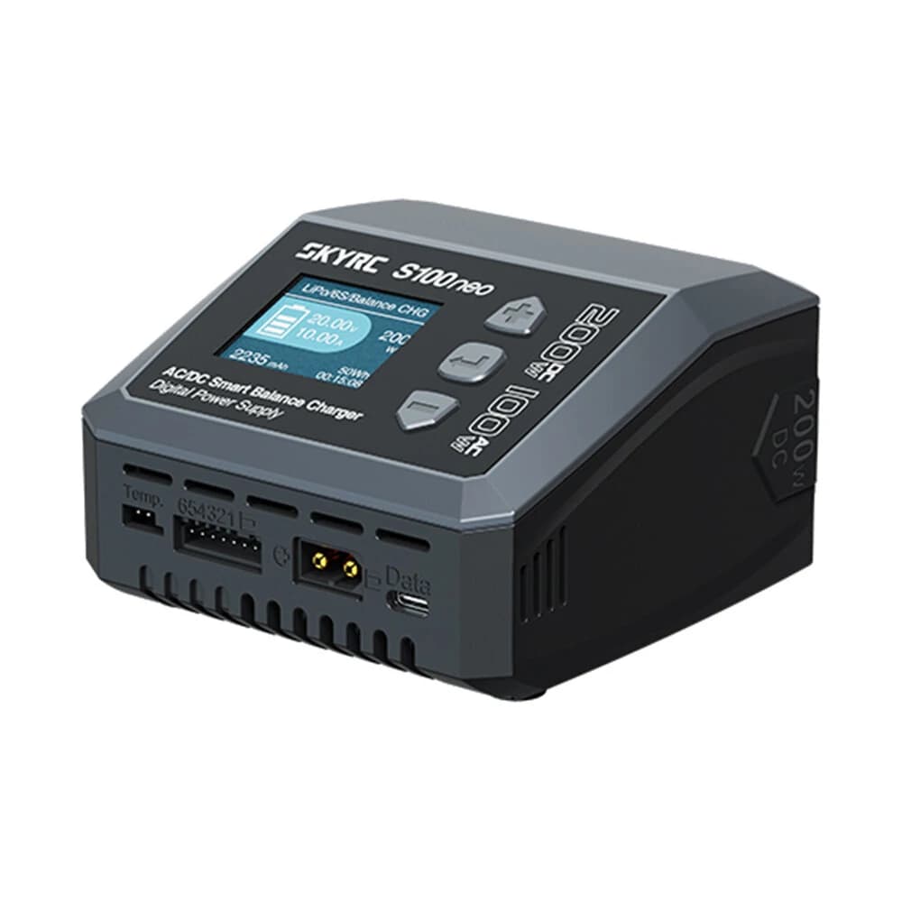 SKYRC S100neo AC100W/DC200WDual Channel Lipo Charger for fpv drones 3