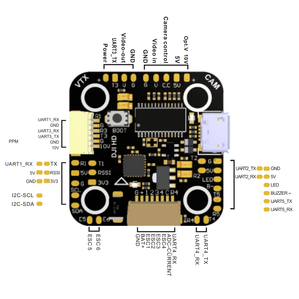 Aikon F7 Mini HD 20x20 V3 Flight Controller - (MPU6000) for fpv drones 2