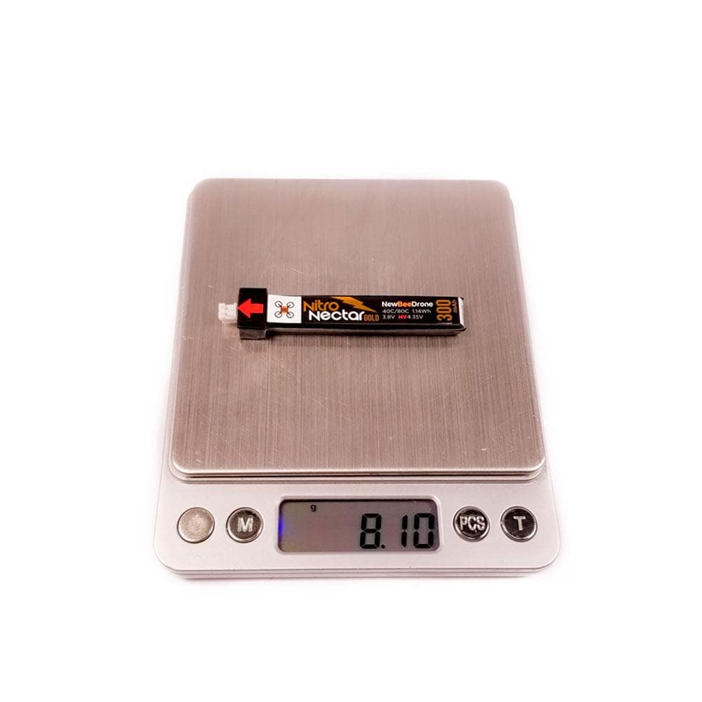 NewBeeDrone Nitro Nectar Gold 3.8V 1S 300mAh 40/80C LiHV Whoop/Micro Battery - Choose Version for fpv drones 5