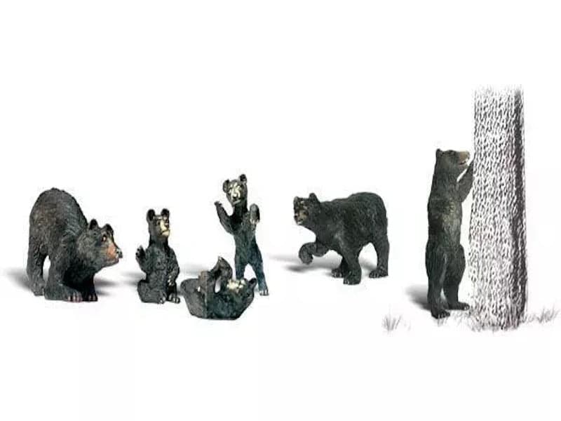 Woodland Scenics A1885 HO Train Figures Black Bears for fpv drones
