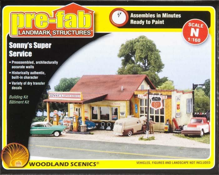Woodland Scenics PF5203 N Pre-Fab Sonny's Super Service Structure Kit for fpv drones
