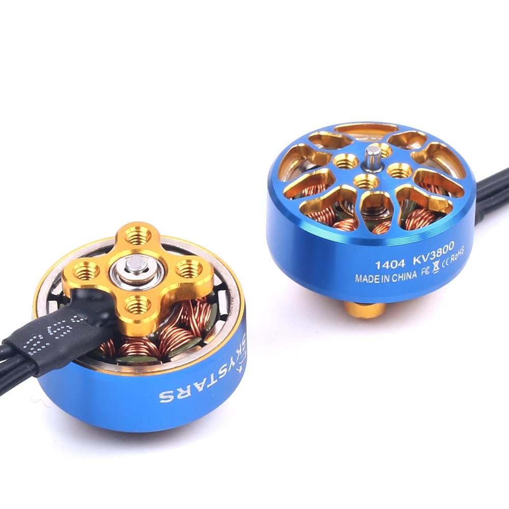 Skystars 1404 Brushless Motor for 2.5 inch to 4 inch Lighweight Drones 4S - 3800KV (2 PCS) for fpv drones 4