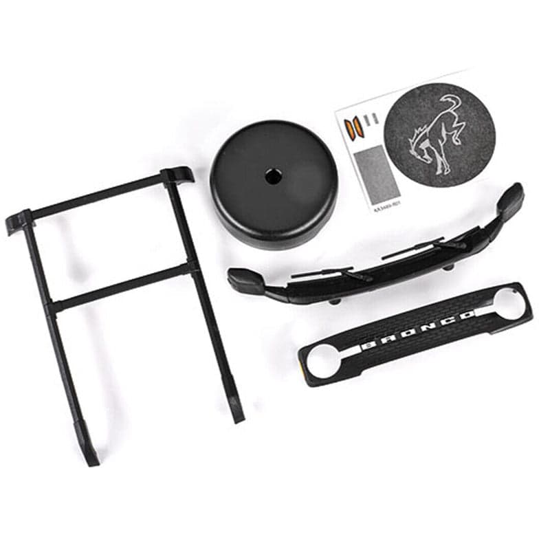 Traxxas 9715 TRX-4M Ford Bronco Roof Rack/ Spare Tire Cover/ Cowl/ Grille for fpv drones