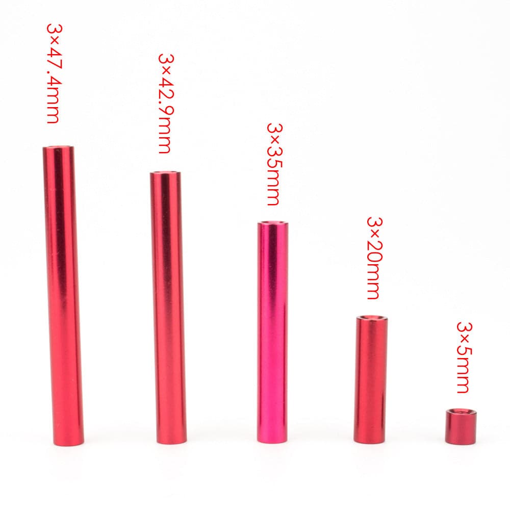 EMAX 10pcs M3 Aluminum Alloy Standoff Studs 8-35mm Red Round PCB Board Spacers Standoffs for fpv drone for fpv drones