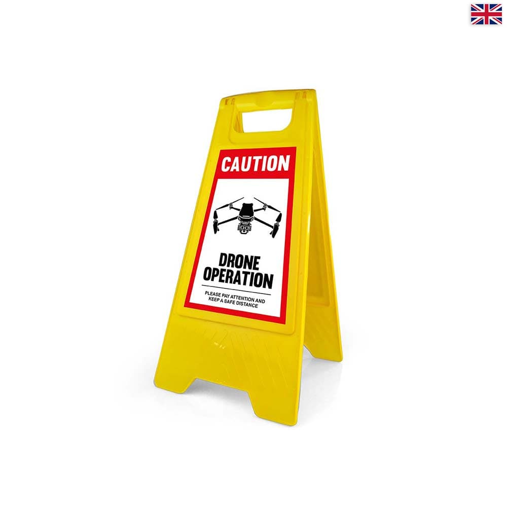 Warning Sign - Standard - Drone Operation - English for fpv drones