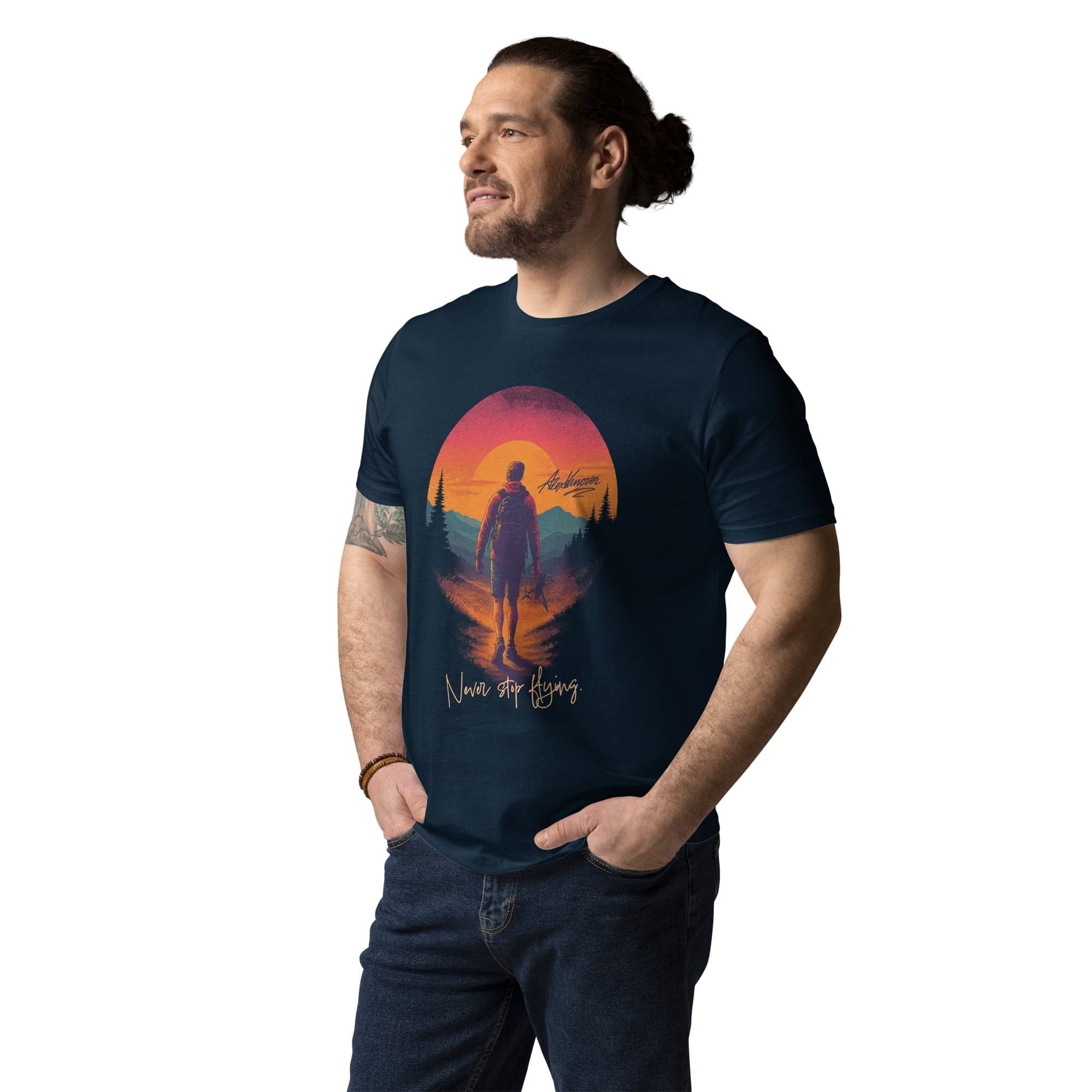Never Stop Flying. - Alex Vanover Signature Tee for fpv drones 7