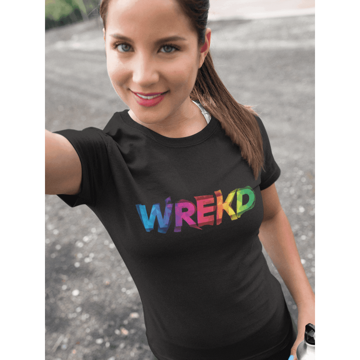 WREKD Colorful Warped Logo Unisex Tee for fpv drones 2