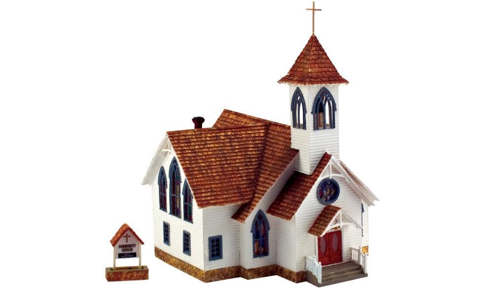 Woodland Scenics BR5041 HO Community Church Structure  Built-&-Ready for fpv drones