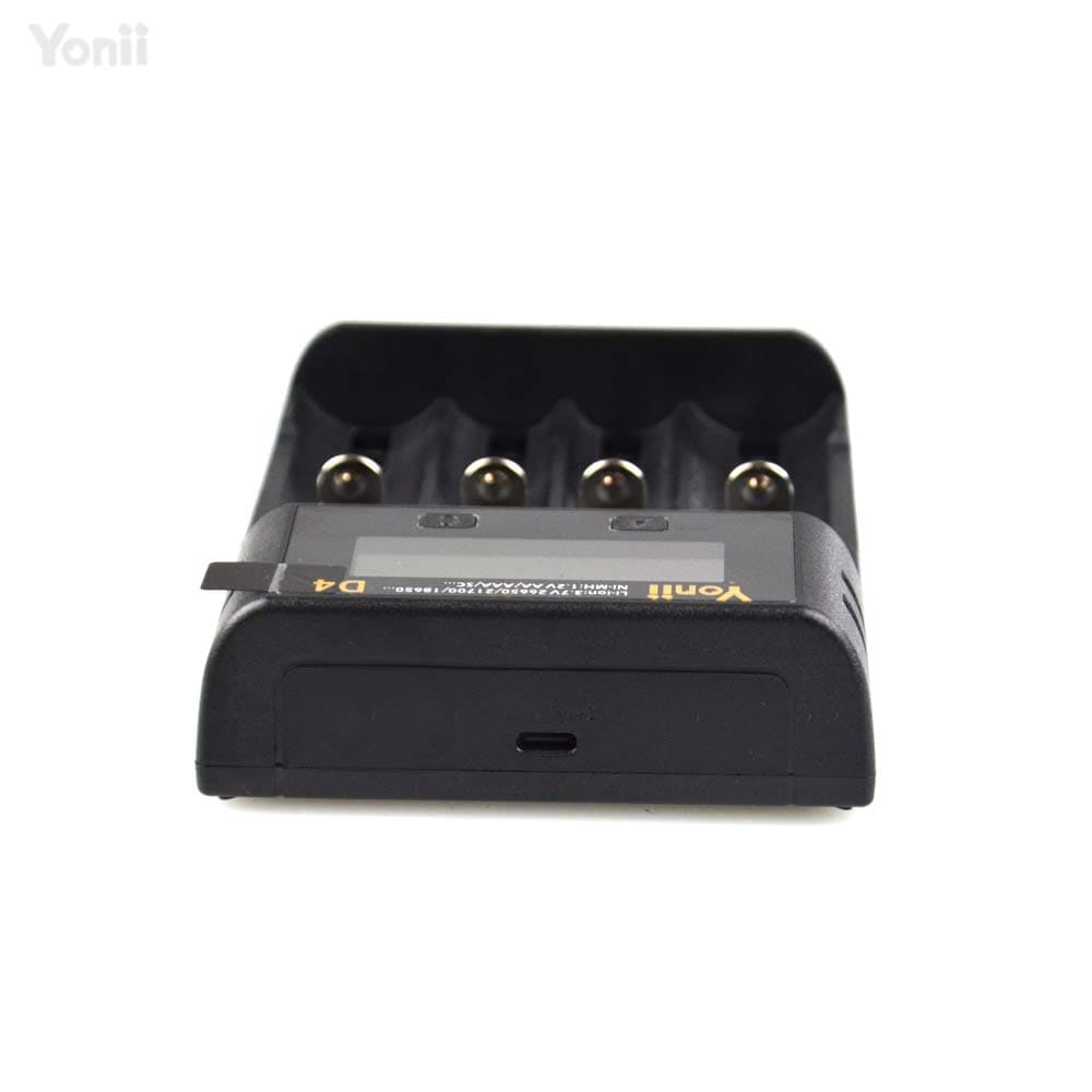 Yonii USB-Lader met LCD display voor vier stuks 21700/18650/18350 batterijen for fpv drones 2
