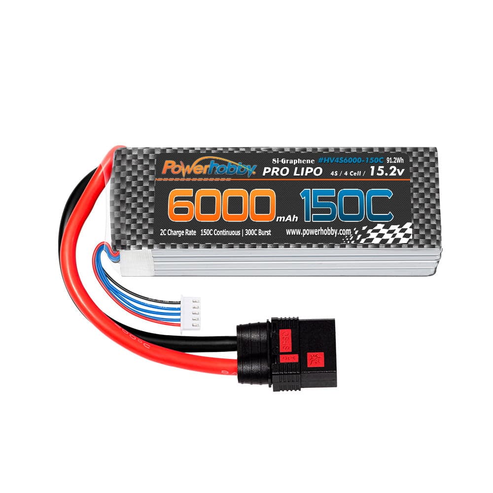 Powerhobby 4S HV + GRAPHENE  15.2V 6000mah 150CLipo Battery QS8 Plug 8AWG for fpv drones 1