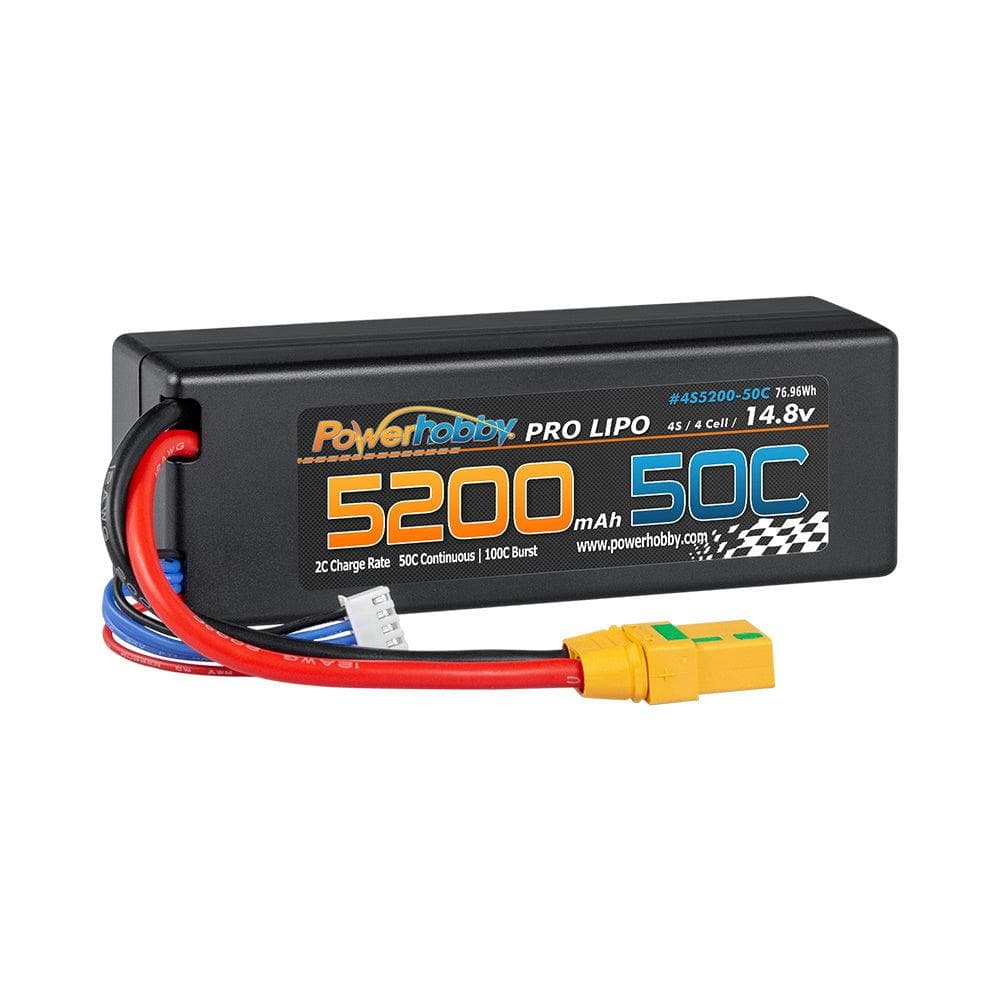 Powerhobby 4s 14.8v 5200mah 50c Lipo Battery w XT90 Plug Hard Case LCG for fpv drones 3