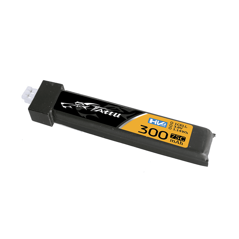 Tattu 3.8V 1S 300mAh 75C LiHV Battery 5 Pack - Choose Version for fpv drones 1
