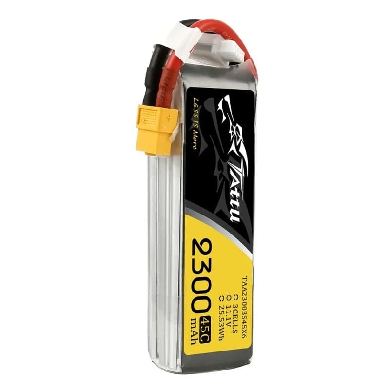 Tattu 2300mAh 11.1V 45C 3S1P Lipo Battery Pack (XT60) for fpv drones 1