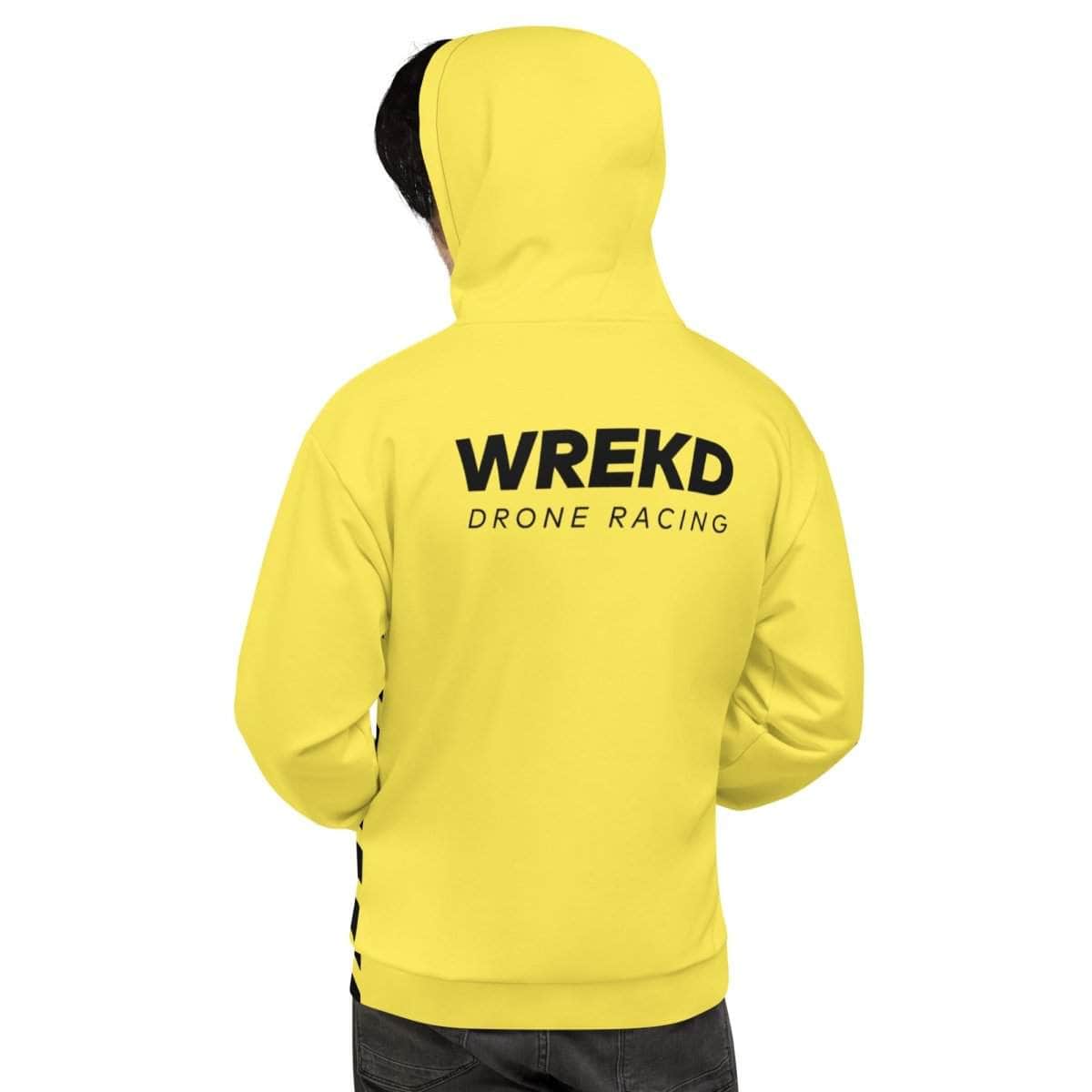 WREKD Drone Racing Unisex Hoodie - Yellow for fpv drones 8