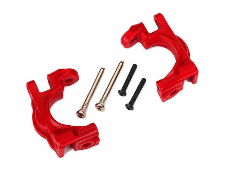 Traxxas 9032R Heavy Duty Caster Blocks C-Hubs 4x4 Hoss/Rustler/Slash (Red) for fpv drones