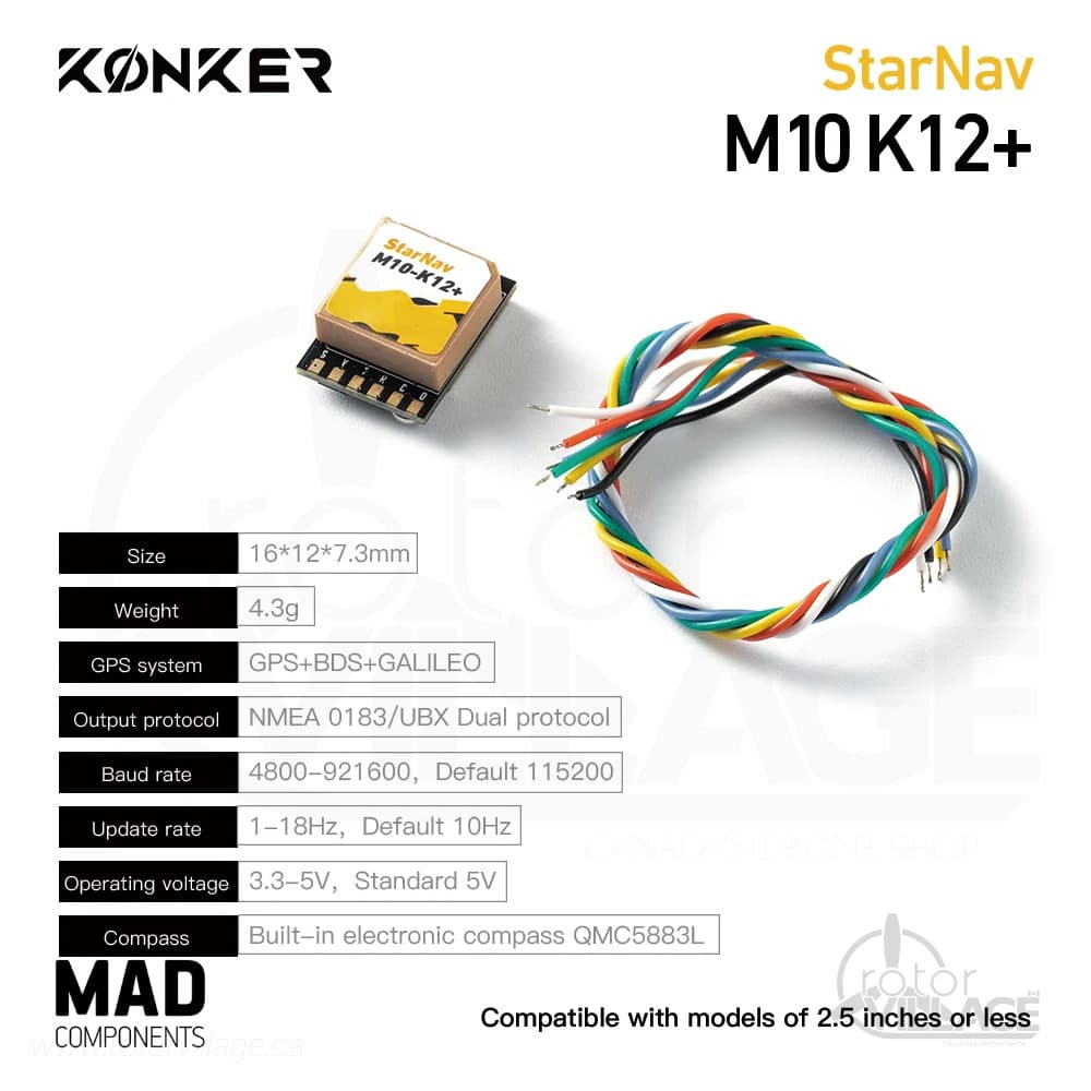 MAD StarNav-M10 K12+ GPS + Compass for fpv drones 1