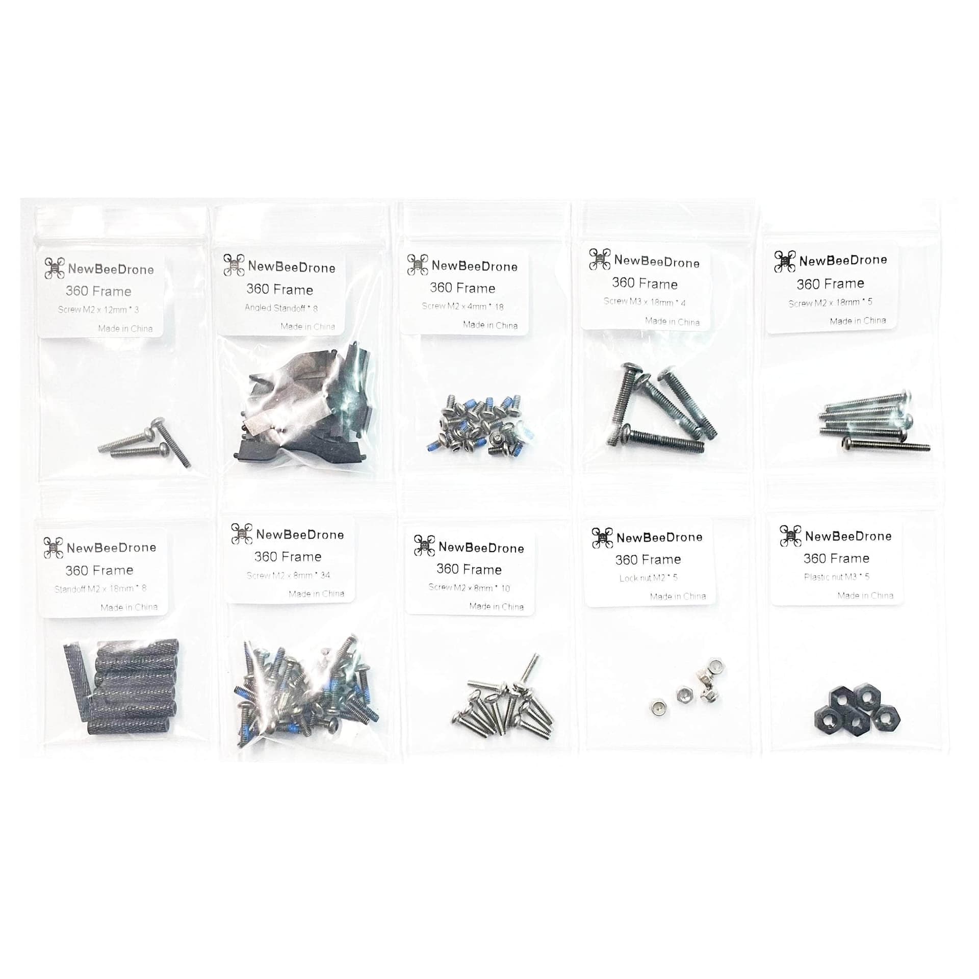 NewBeeDrone Invisi360 Frame Replacement Parts  - Bottom Plate, Top Plate, Hardware, Etc. for fpv drones 5