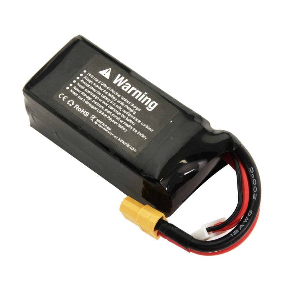 Lumenier 1300mAh 4s 75c Lipo Battery (XT60) - 14.8 Volt (4 Cell) for fpv drones 4
