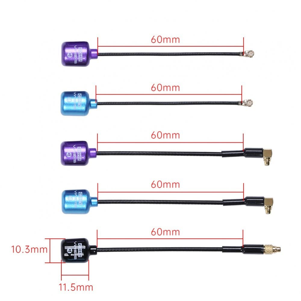 SIGMA 5.8GHz 60mm RHCP FPV Antenna MMCX 90) for fpv drones 1