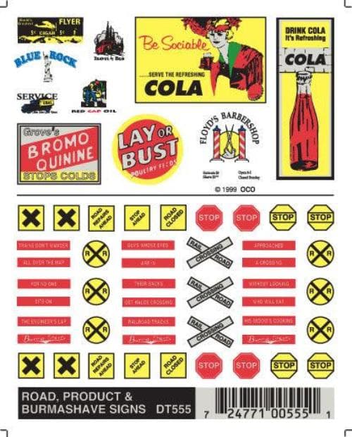 Woodland Scenics DT557 Data Warning Labels & Commercial Signs Train Decal Sheet for fpv drones