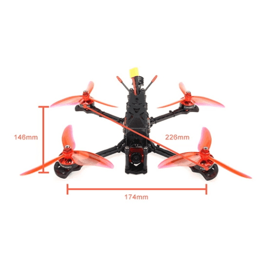 HGLRC Sector5 V2 6S FPV Racing Drone - F7 FC/60A 4in1 ESC/2306 Motor for fpv drones 1