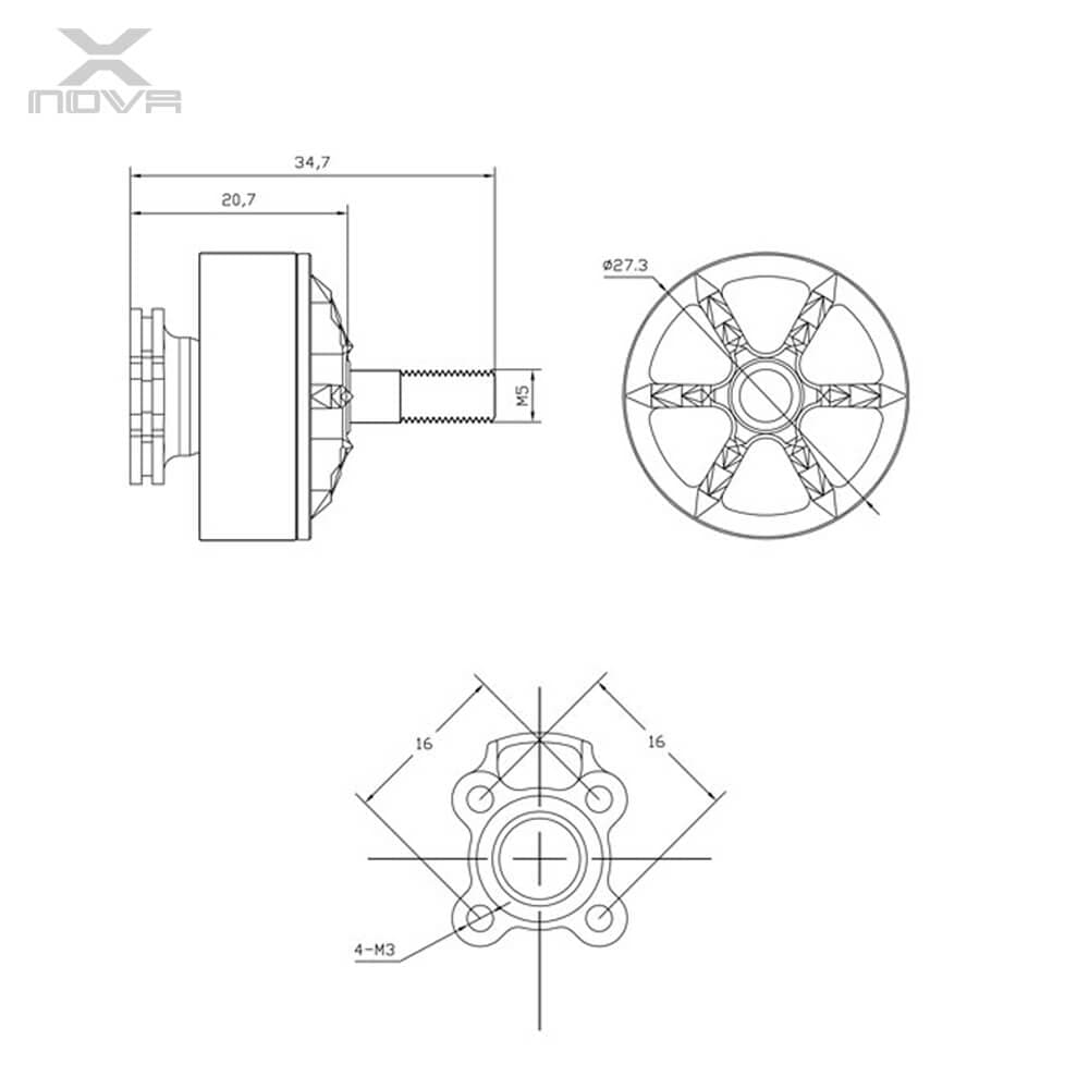 Xnova Lightning 2208 V2N Motor - 1700KV - 1 STUK for fpv drones 4