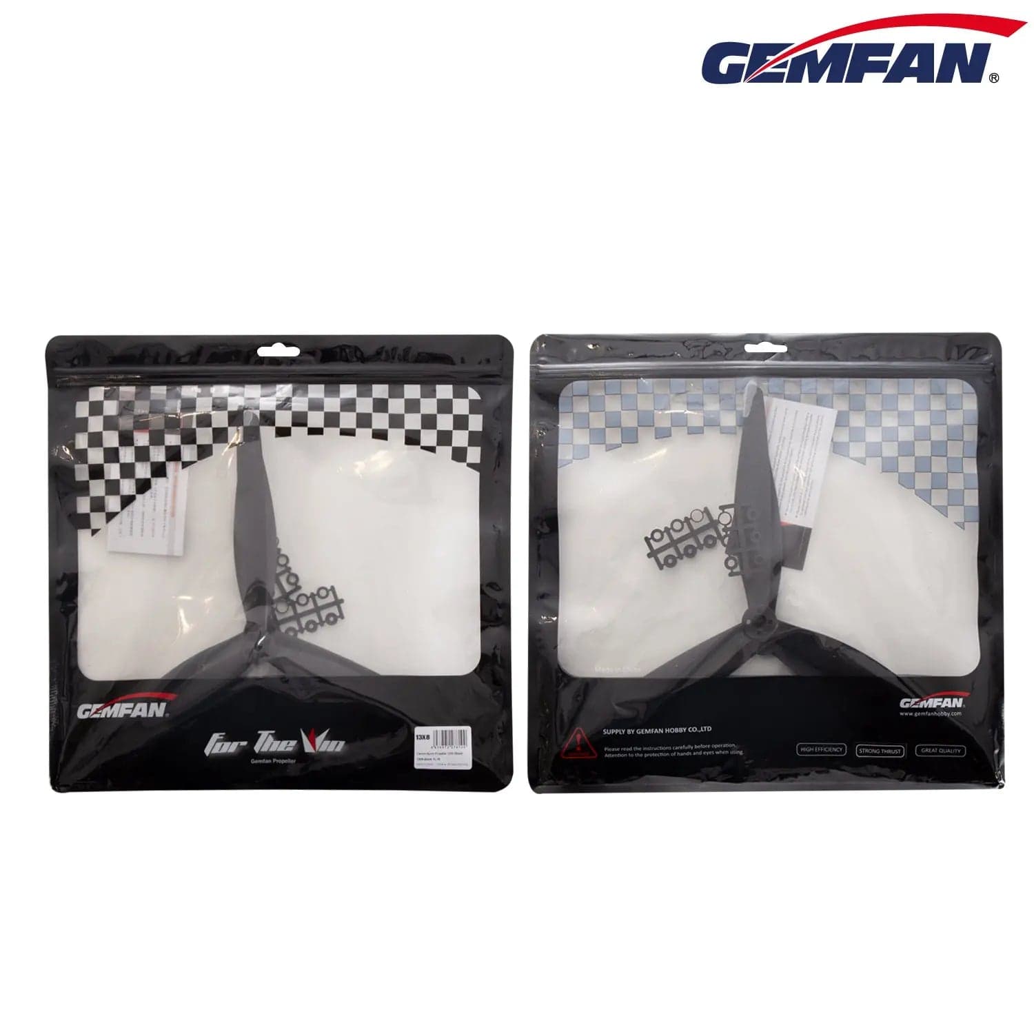 Gemfan 1308 Black 1L1R 13X8 3-Blade for fpv drones 2