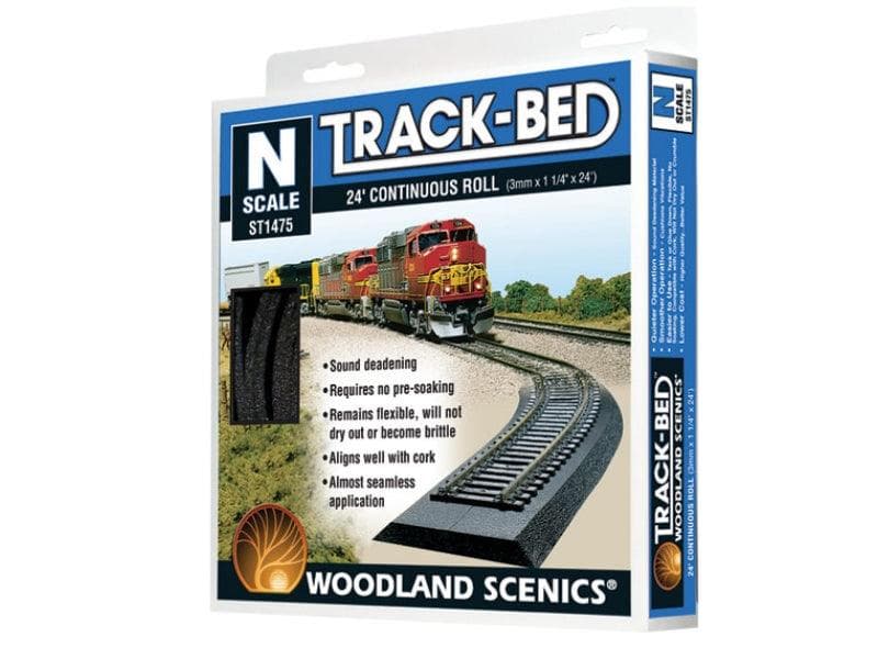 Woodland Scenics ST1475 N Train Tracks Track-Bed Roll 24' for fpv drones
