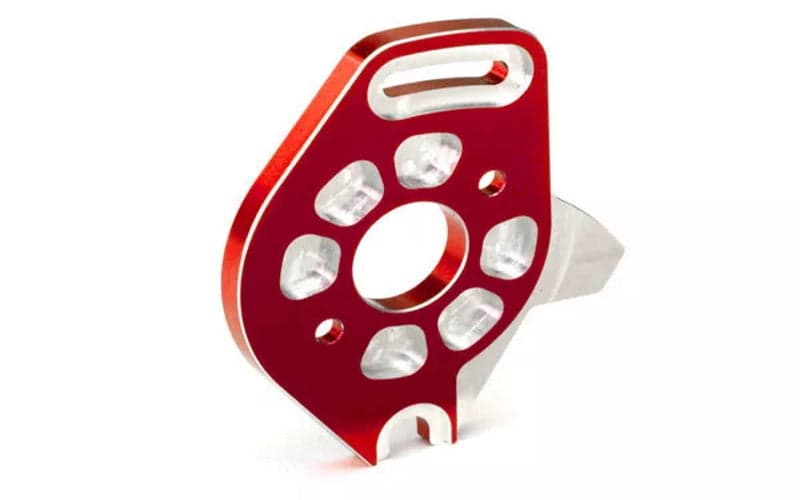 Traxxas 6890R Aluminum Motor Plate For Raptor R 4X4, Slash 4X4, Hoss- Red for fpv drones