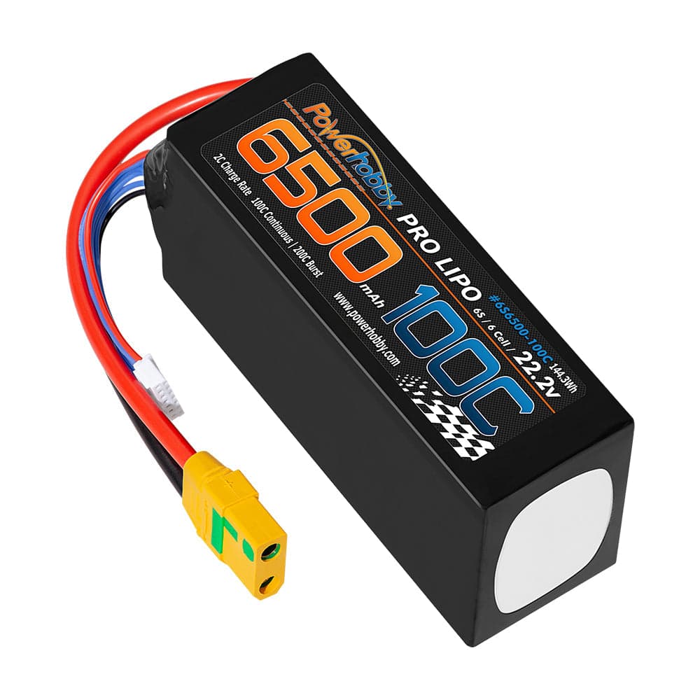 Powerhobby 6S 22.2V 6500mah 100c Lipo Battery w XT90 Plug for fpv drones 2