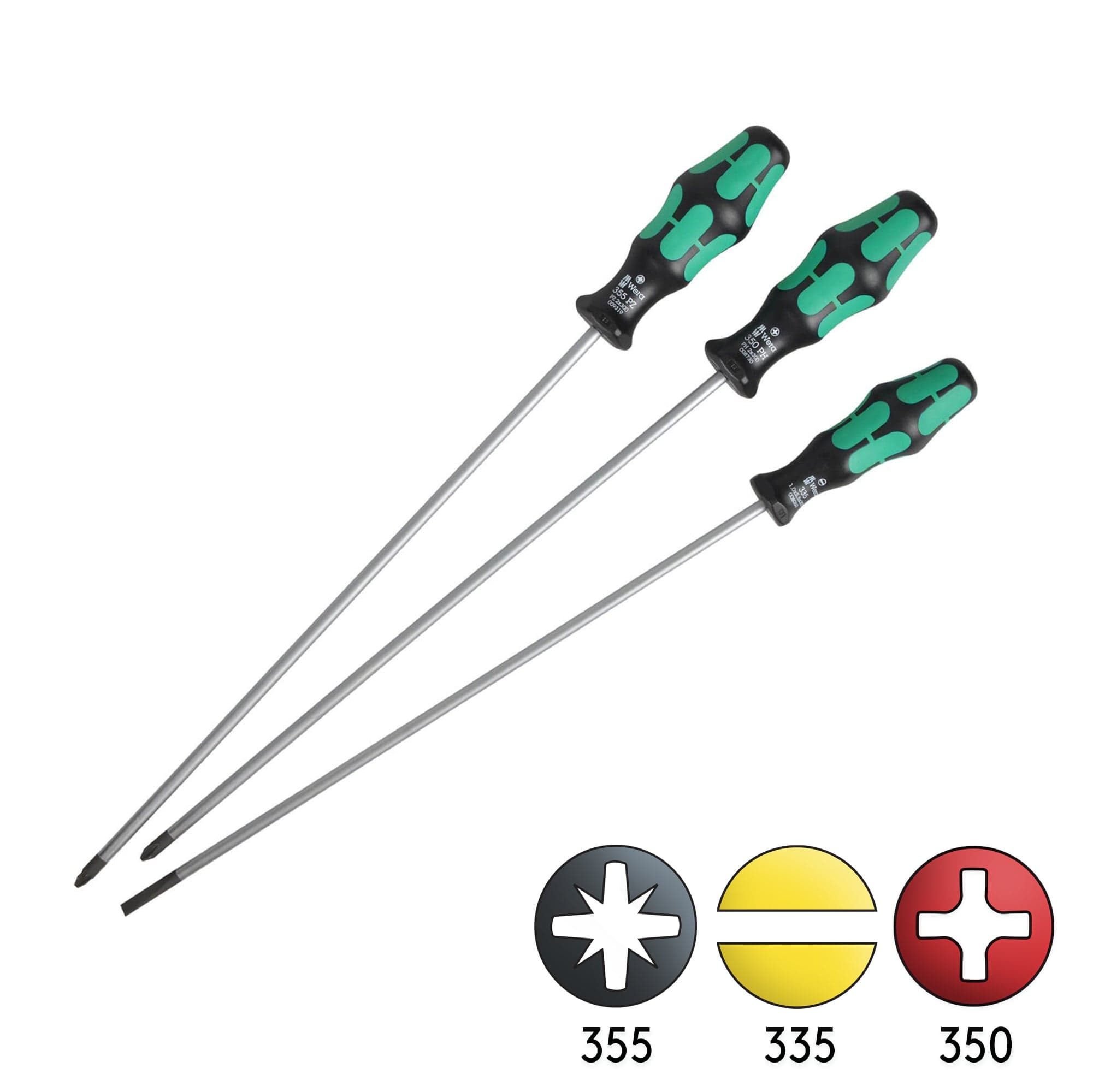Wera 335/350/355 PH/PZ/Flat Combo Screwdriver Set (Extra Long 3 Pieces) 05347735002 for fpv drones
