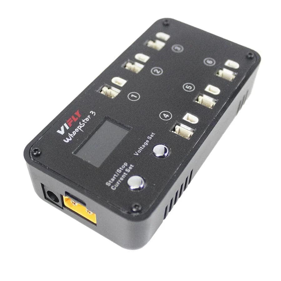 ViFly WhoopStor V3 1S LiPo/LiHV 6 Channel DC/USB-C Whoop Charger & Discharger for BT2.0 & PH2.0 for fpv drones