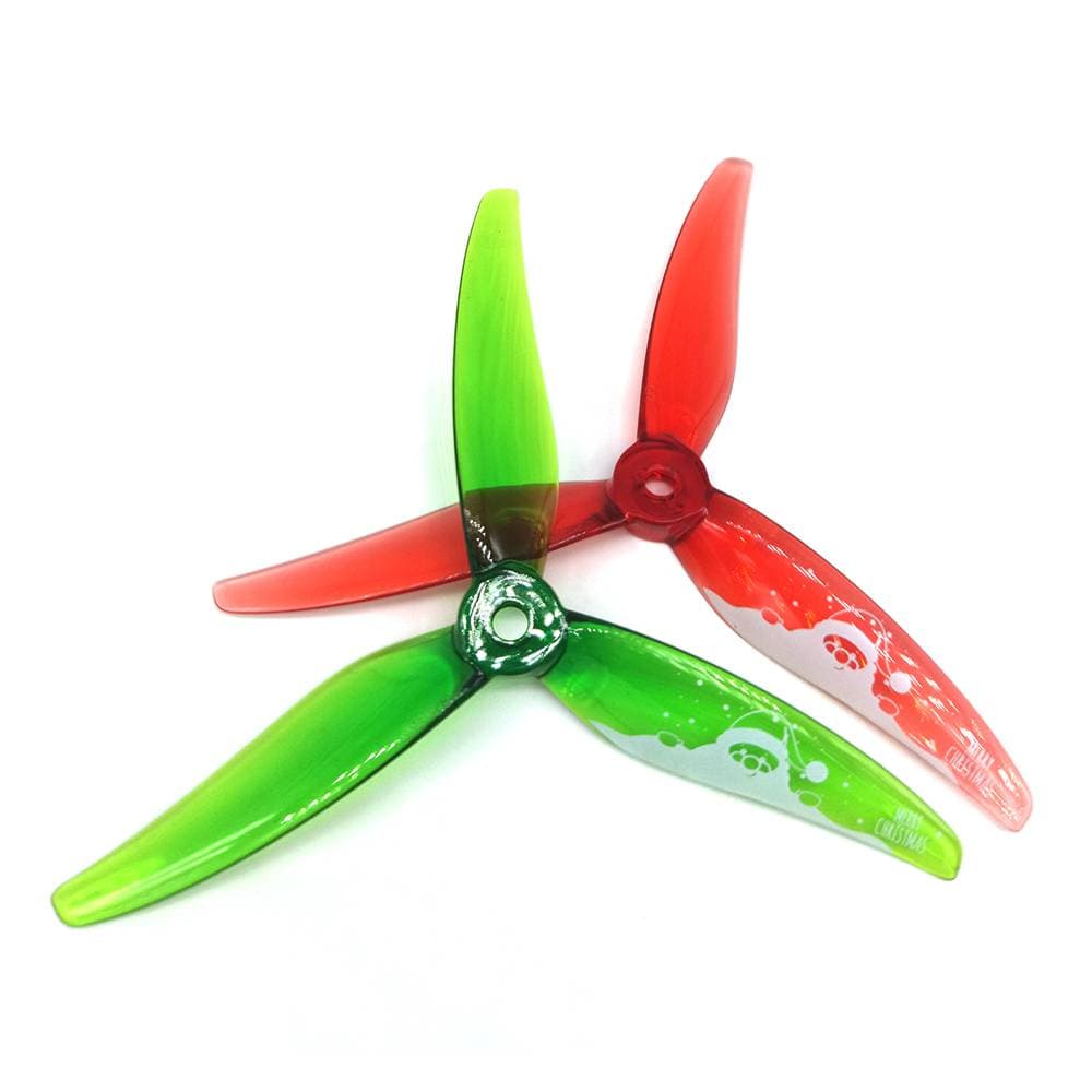 Gemfan 51466 V2 Hurricane 3-Blade Propellers (Set of 8) - Father Christmas Edition for fpv drones 4