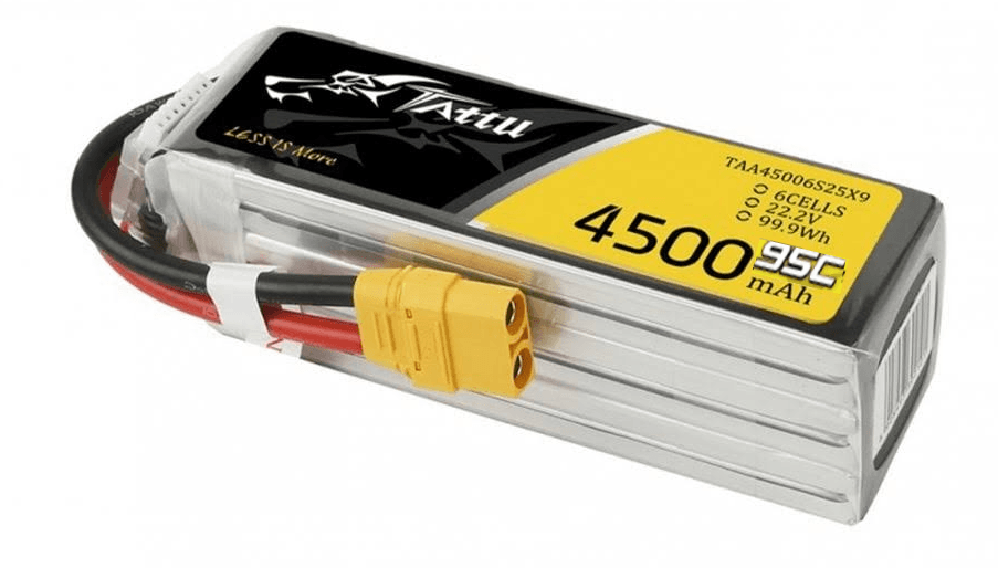 Tattu R-Line 22.2V 95c 4500mah 6s Lipo Battery Pack with XT90-S Plug