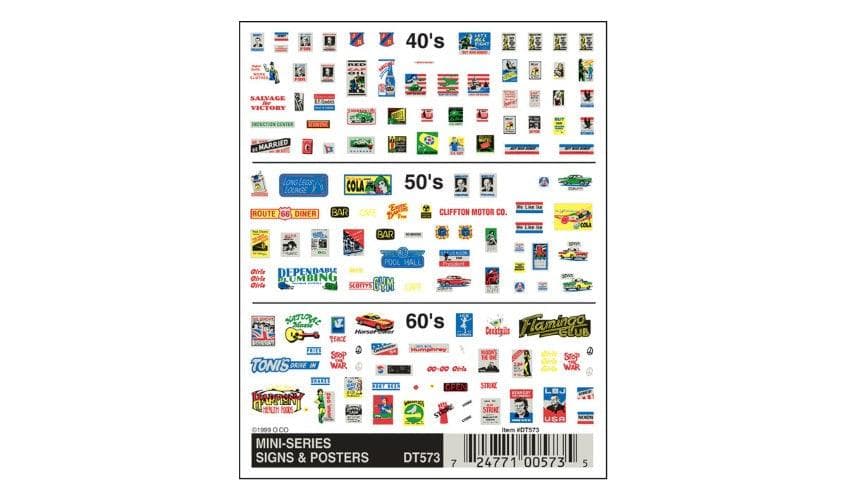 Woodland Scenics DT573 Mini-Series Signs and Posters Decal / Stickers for fpv drones