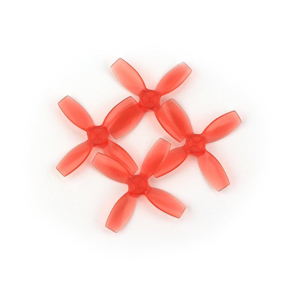 Emax Avia Nanohawk 1210-4 / 1.2" Quad-Blade Replacement Props for 1mm Shaft (8 Pack) - Clear Red for fpv drones 1