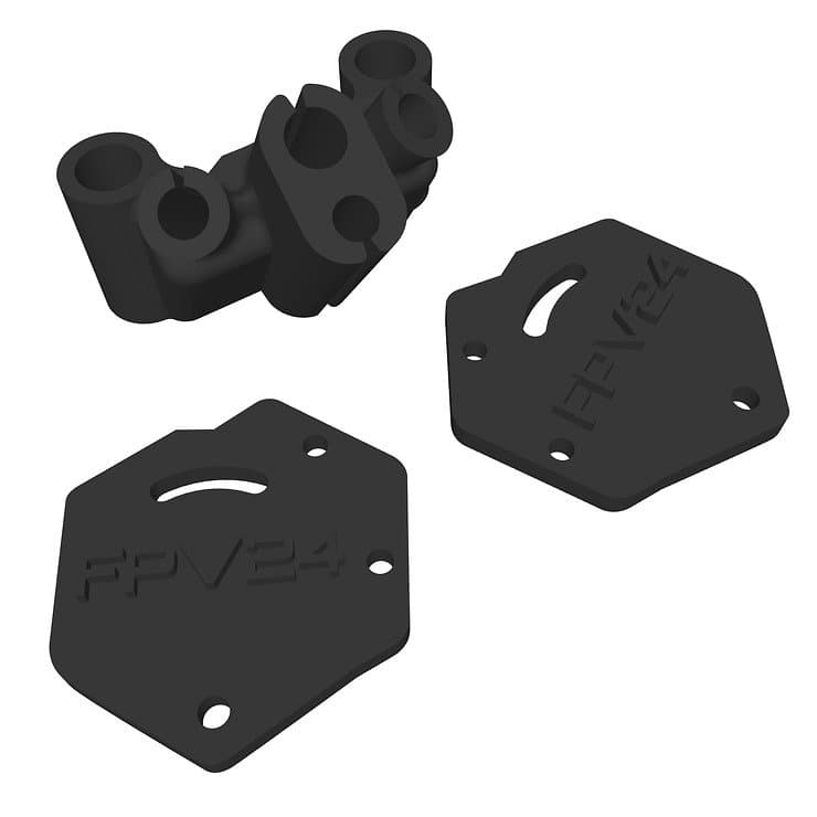 Speedybee Master 5 HD V2 DJI O4 Air Unit Pro Adapter Set 3D Print TPU Set Black for fpv drones