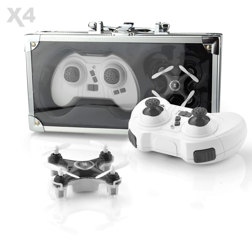 X4 6-Axis Gyro Nano Quadcopter inclusief opbergcase - ZWART for fpv drones