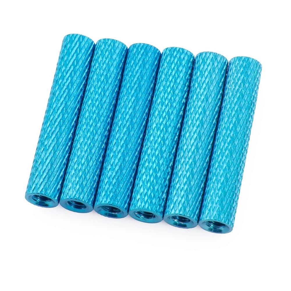 25mm Aluminum Textured Standoff Spacers (Set of 6) 