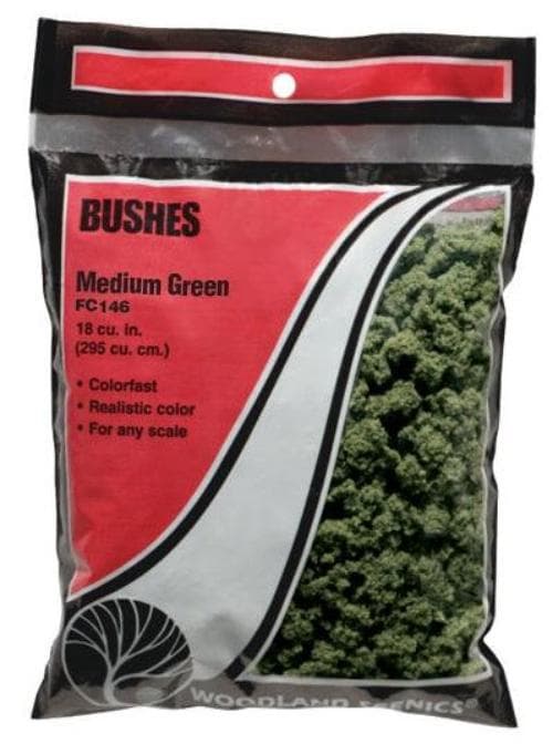Woodland Scenics FC146 Bushes Clump Foliage Medium Green Bag Train Scenery for fpv drones